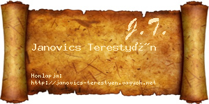 Janovics Terestyén névjegykártya